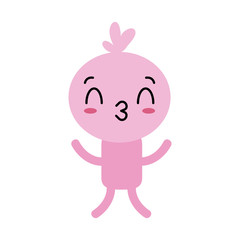 kawaii cartoon doll character