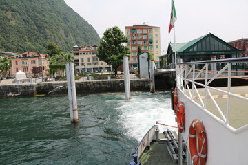 Fototapeta na wymiar Laveno Mombello on Lake Maggiore, Italy