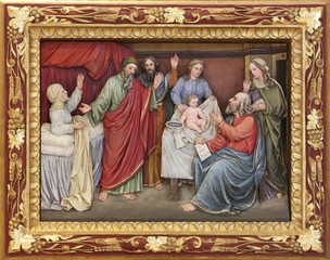 Birth of St. John the Baptist altarpiece in the church of Saint Matthew in Stitar, Croatia