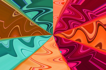 Multicolored pastel rays with different waves, abstract wallpaper