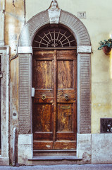 old wooden door