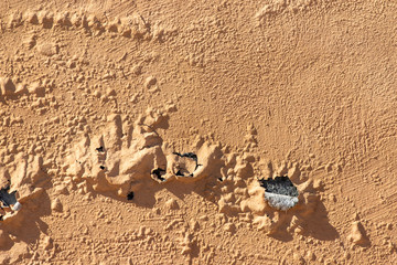 Paint peeling off wall