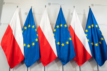 flagi Polski EU