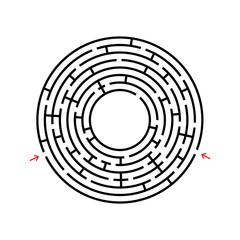 Abstact labyrinth. Game for kids. Puzzle for children. Maze conundrum. Vector illustration.