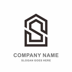 Geometric Square Letter S Business Company Vector Logo Design
