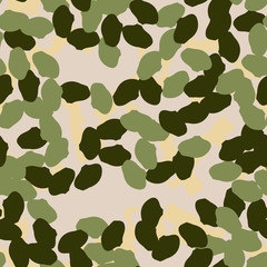 Fototapeta premium Forest camouflage of various shades of green, beige and yellow colors