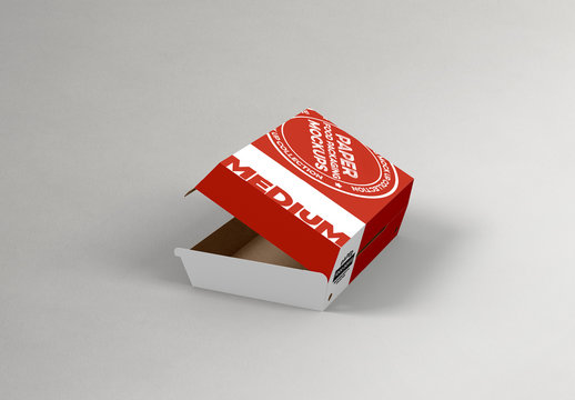Paper Clamshell Box Packaging Mockup