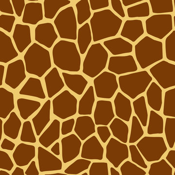 Giraffe Skin Seamless Pattern. Seamless Animal Print