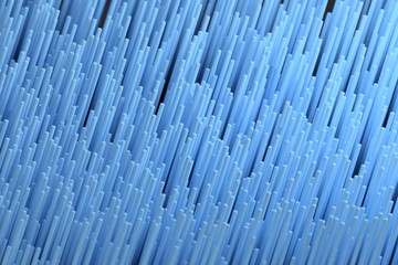 Group of Blue Cylinder Sticks background, Digital abstract 3D illustration.