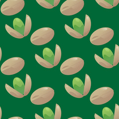 Pistachios seamless pattern