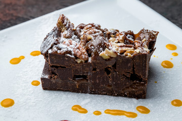 Chocolate Brownie on plate