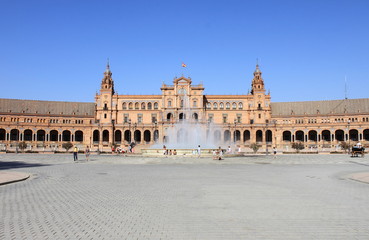 Fototapeta na wymiar Plaza de Espana (square of Spain) in Sevilla, Spain