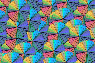 Fototapeta na wymiar Abstract retro pattern of geometric shapes