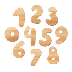 Vector Wooden Numbers