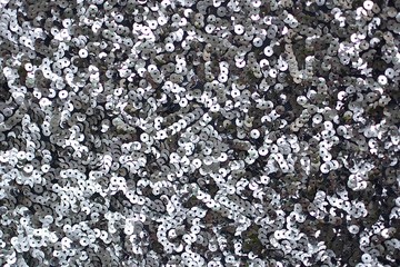 background from silver sequins