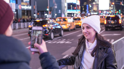 Two friends travel to New York for sightseeing