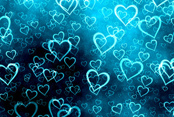 blue hearts template