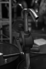 oil and antifreeze on filling from a barrel