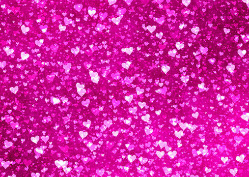valentine pink colored hearts 