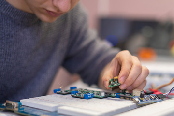 interface of working with electronic microcircuit b