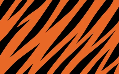 Gardinen streifen tiere dschungel tiger pelz textur muster nahtlos wiederholend orange gelb schwarz © kimfoto1986