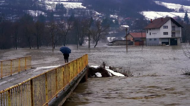 Large River Flood - (4K)
