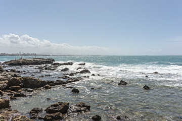 Italia Toscana Livorno Castiglioncello mare mosso
