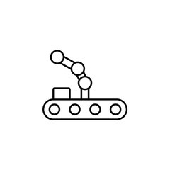 robot, crane outline icon. Signs and symbols can be used for web, logo, mobile app, UI, UX