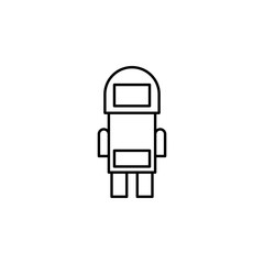 robot outline icon. Signs and symbols can be used for web, logo, mobile app, UI, UX