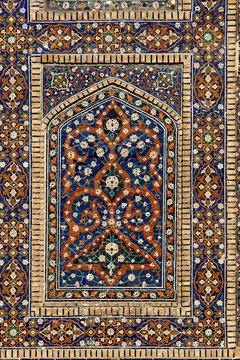 orientalische Ornamente und Mosaike in Buchara, Usbekistan