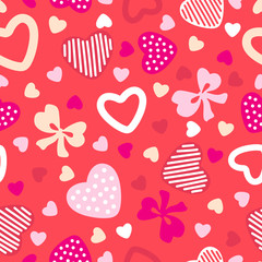 Valentines Day Seamless Pattern Love Heart