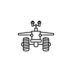 robot, car, tractor outline icon. Signs and symbols can be used for web, logo, mobile app, UI, UX