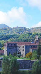 Fototapeta na wymiar Monasterio del Carmen en Boltaña, Pirineo aragonés, Huesca, Aragón, España