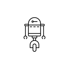 Obraz na płótnie Canvas robot, pirate outline icon. Signs and symbols can be used for web, logo, mobile app, UI, UX
