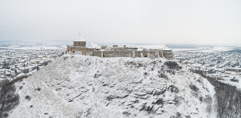 Fortress of Sumeg, Hungary at winter
