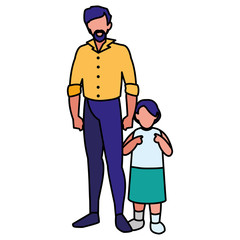 father with daughter characters