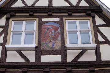 Half-timbered old house in Aalen, Germany 
