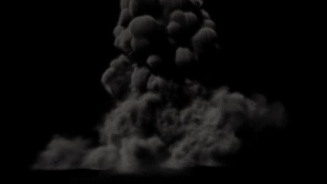 Ground Explosion With Matte, Low Point Of View