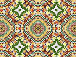 Colorful ethnic ornament. Arabesque style