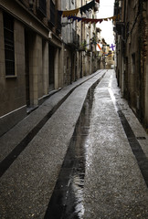 Fototapeta na wymiar Perspective of street