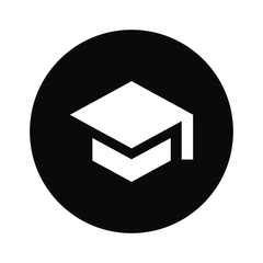 Graduation cap icon vector