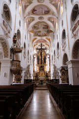 Fototapeta na wymiar Monastery church of St. John in Ursberg, Germany 