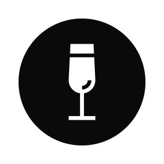 Champagne glass icon vector