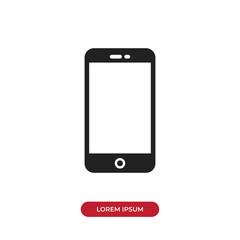 Filled Smartphone icon vector isolated on white background. Modern symbol in trendy flat style for mobile app and web design.