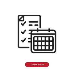 Schedule vector icon