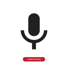 Voice microphone vector icon