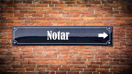 Schild 404 - Notar