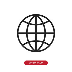 Globe vector icon