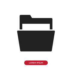 Open folder vector icon