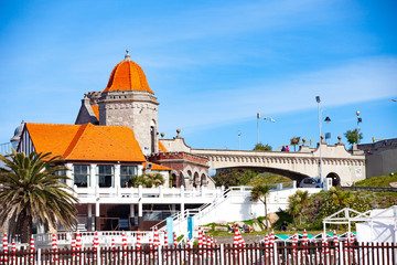 Mar Del Plata, Argentina - 26 Octubre, 2018: restaurant on Central Embankment in Mar Del Plata